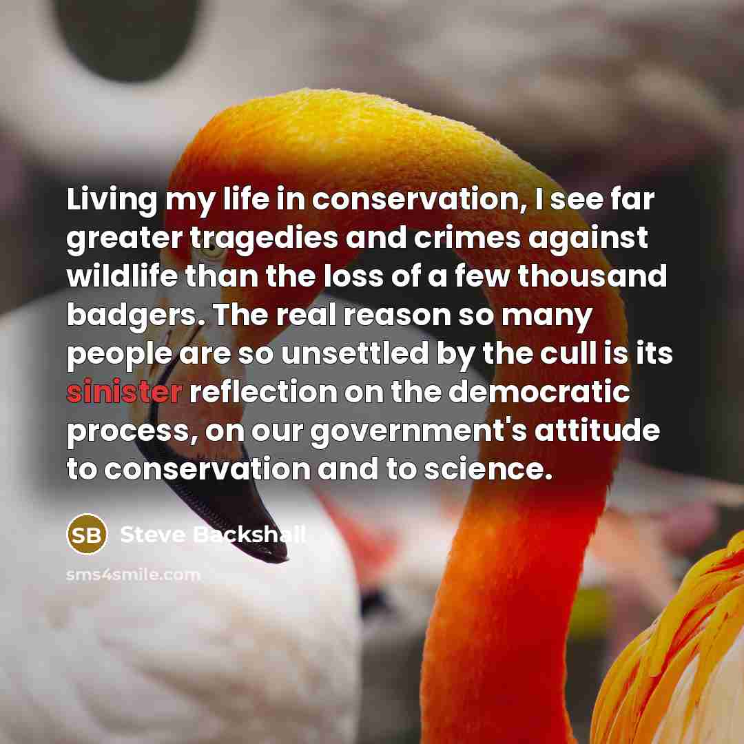 “Living my life in conservation, I see far greater tragedies…” quote by Steve Backshall