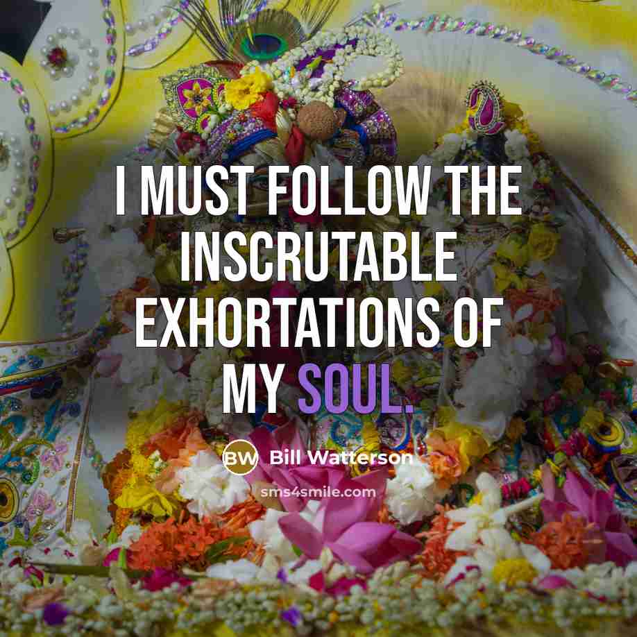 “I must follow the inscrutable exhortations of my soul.…” quote by Bill Watterson