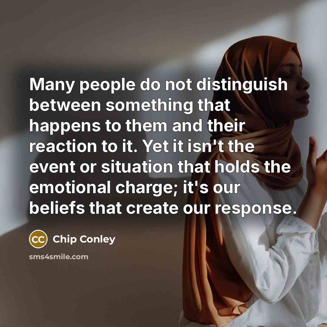 “Many people do not distinguish between something that happens to…” quote by Chip Conley