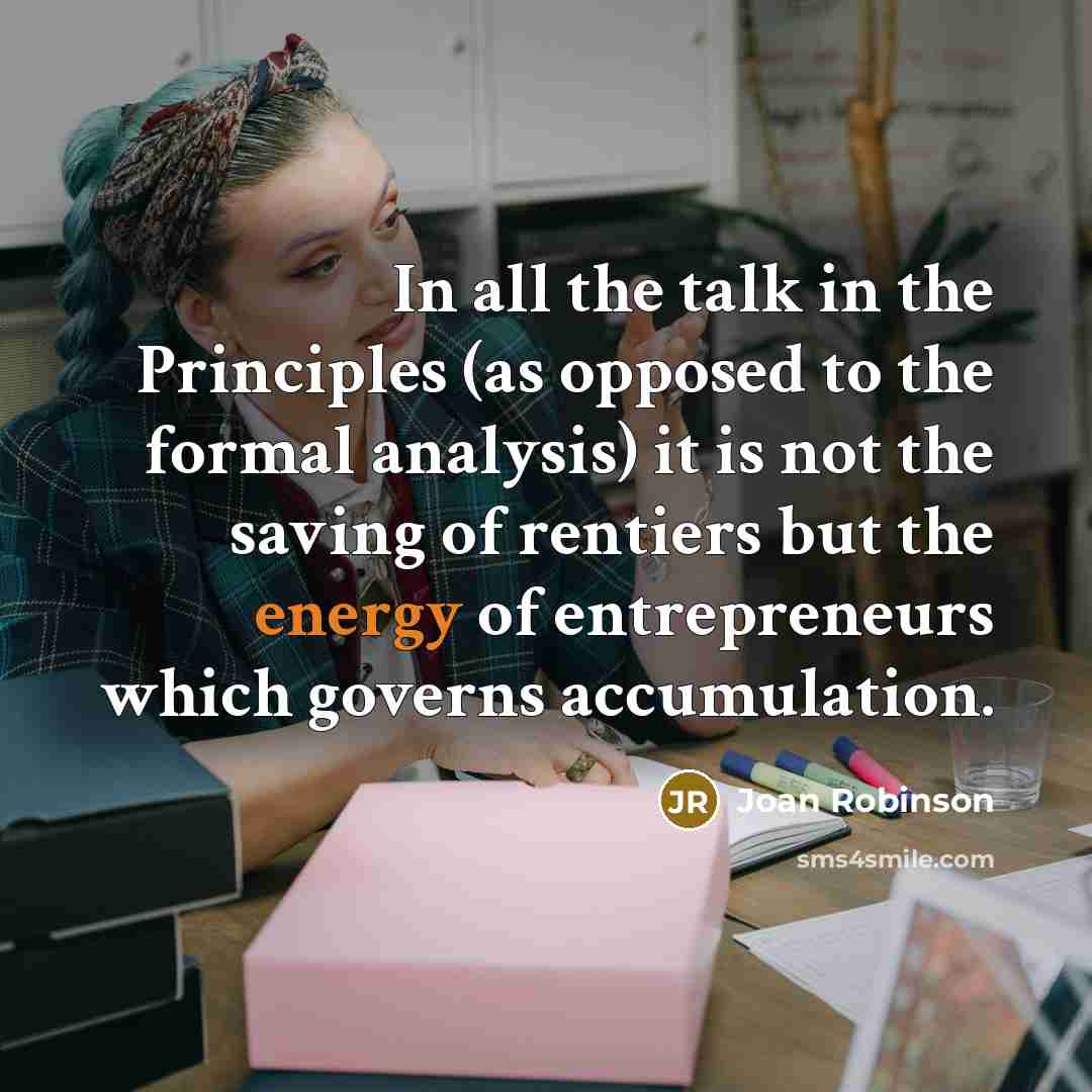 “In all the talk in the Principles (as opposed to…” quote by Joan Robinson