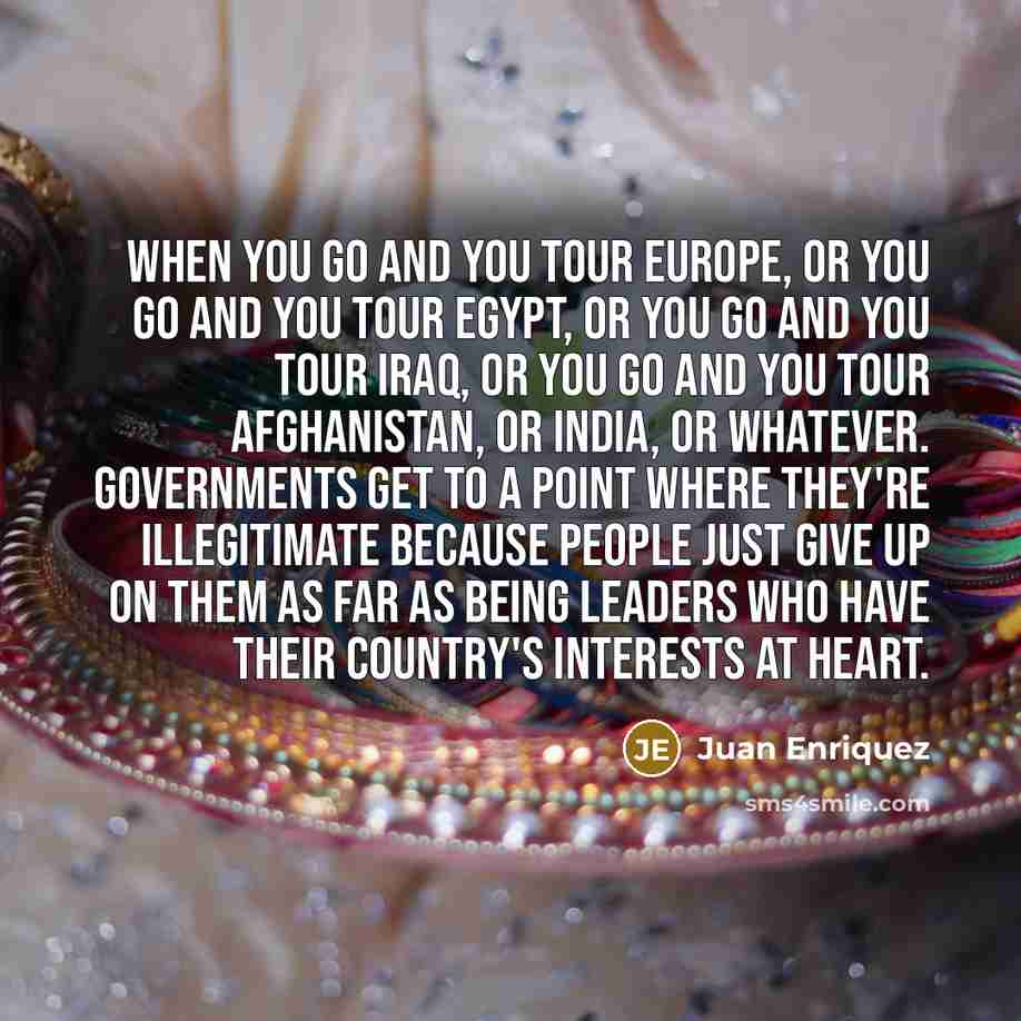 “When you go and you tour Europe, or you go…” quote by Juan Enriquez