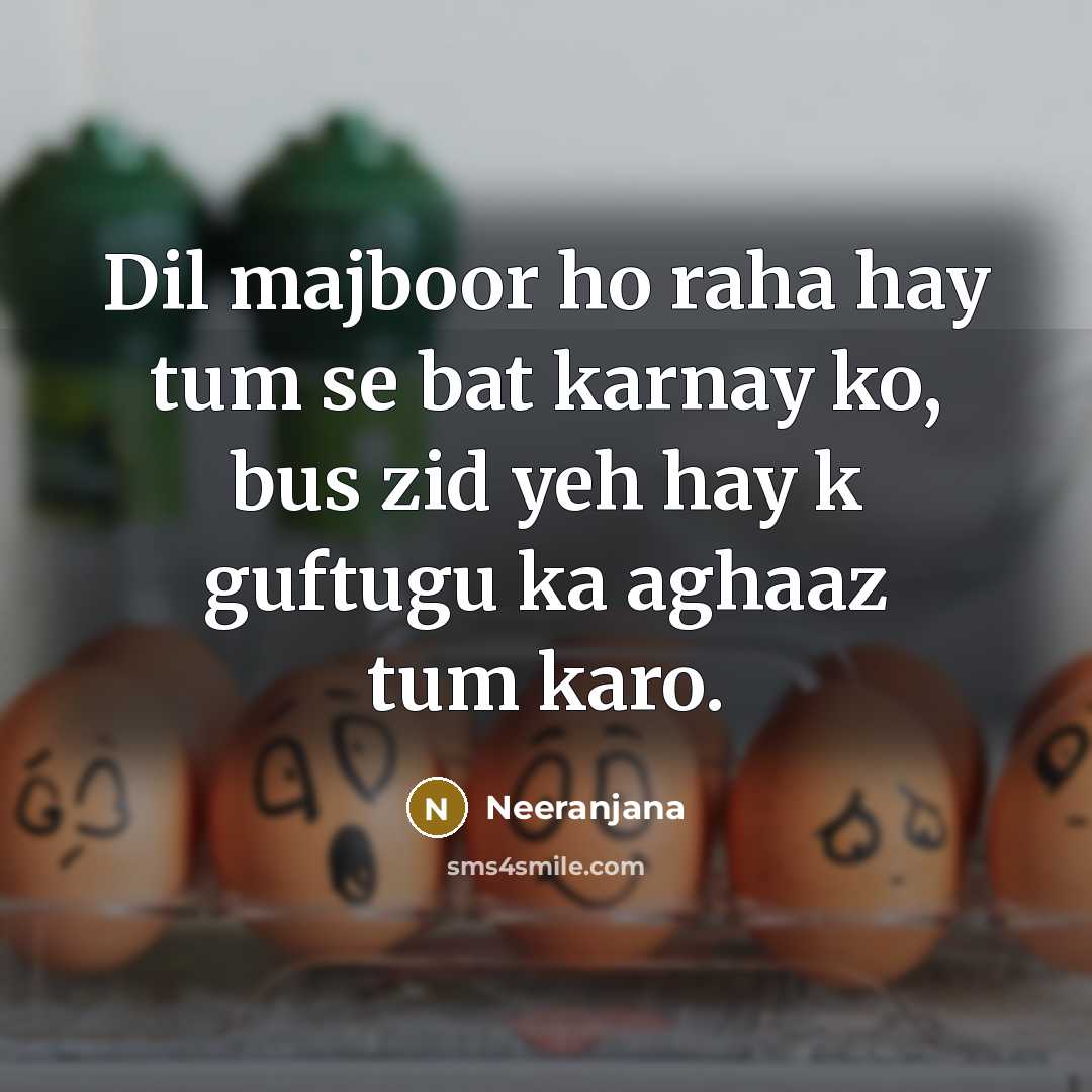 “Dil majboor ho raha hay tum se bat karnay ko,…” quote by Neeranjana