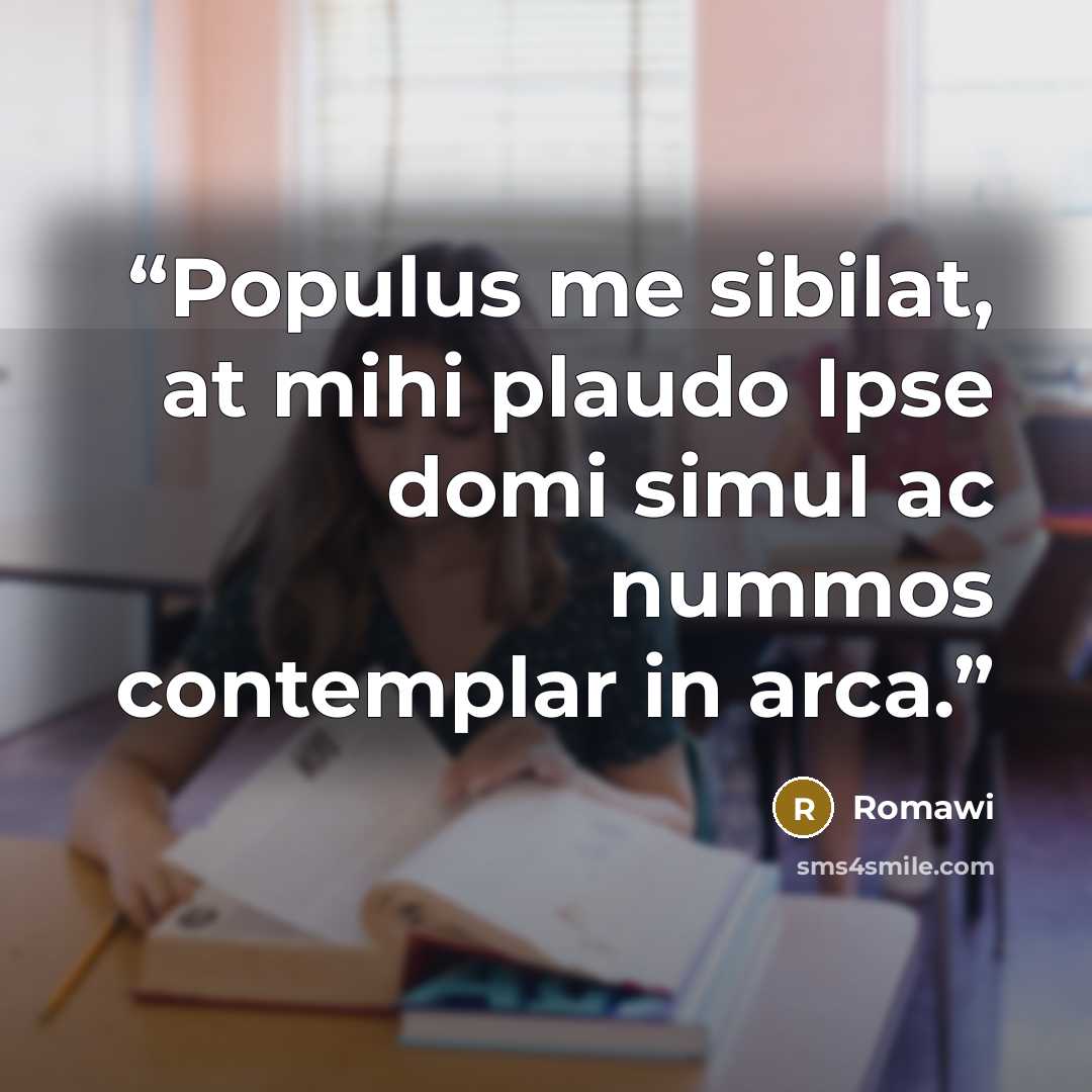 “Populus me sibilat, at mihi plaudo Ipse domi simul ac nummos contemplar in arca.” quote by Romawi