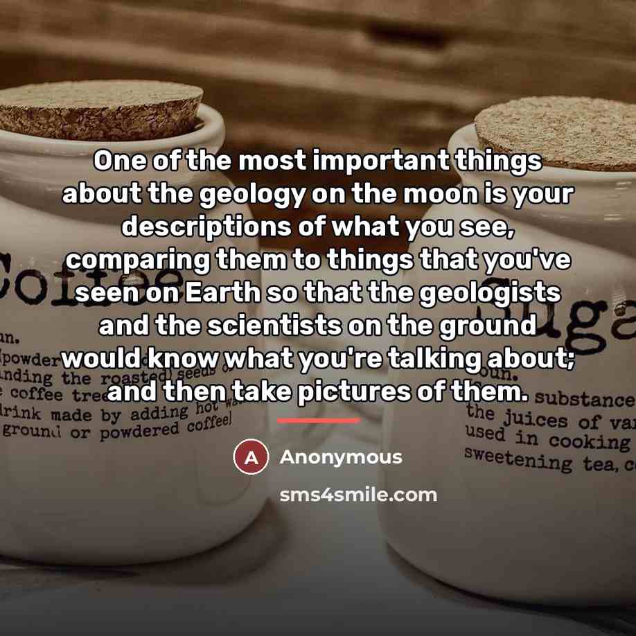 “One of the most important things about the geology on…” quote by Anonymous