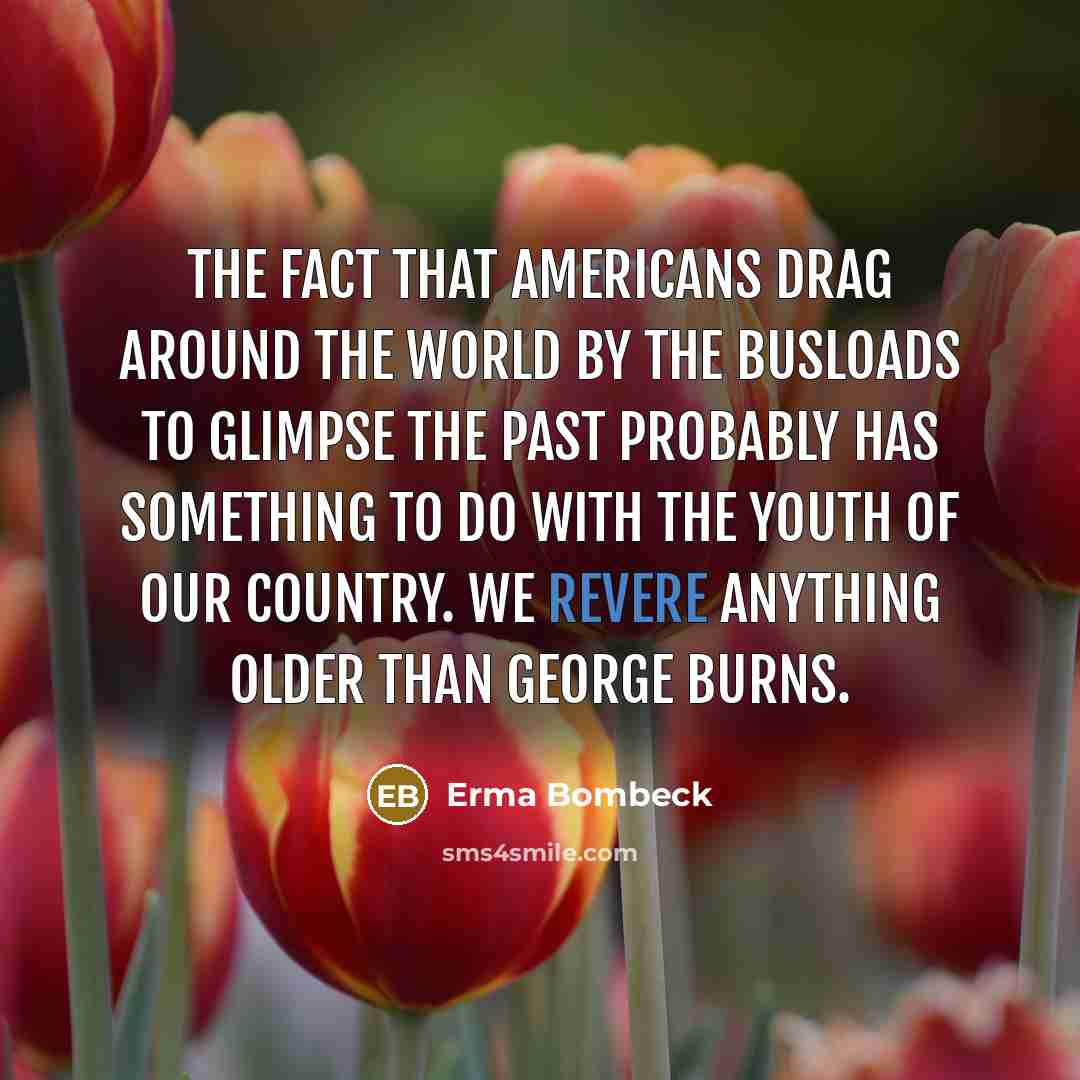 “The fact that Americans drag around the world by the…” quote by Erma Bombeck