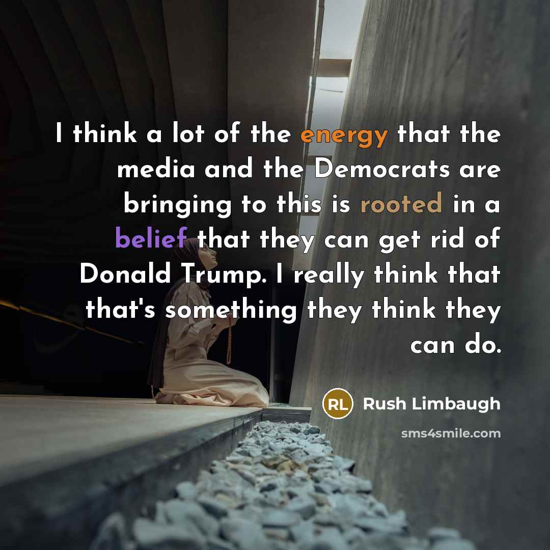 “I think a lot of the energy that the media…” quote by Rush Limbaugh