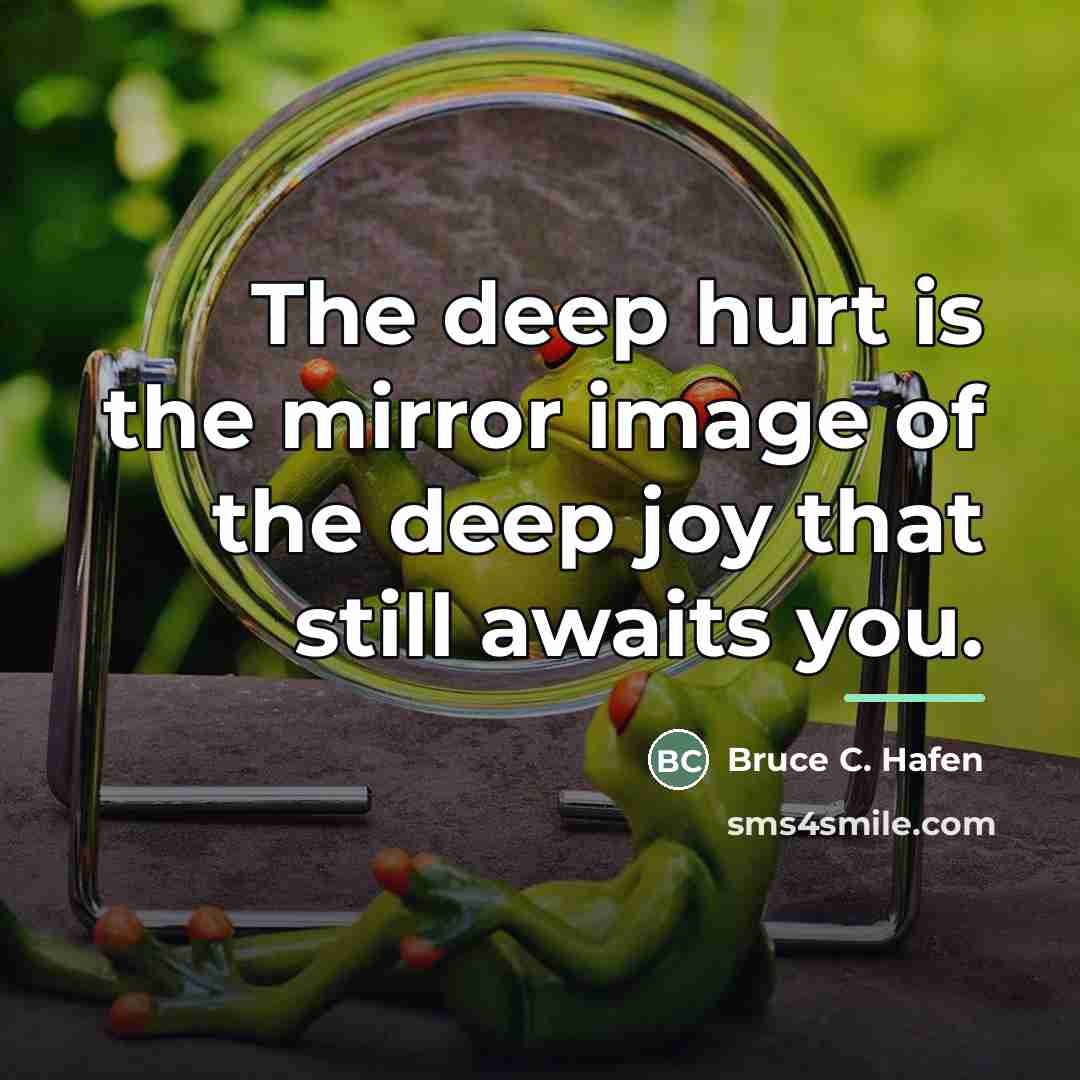 “The deep hurt is the mirror image of the deep…” quote by Bruce C. Hafen