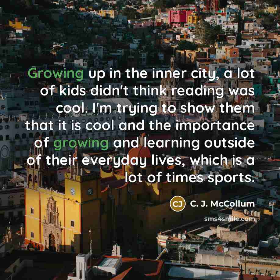 “Growing up in the inner city, a lot of kids…” quote by C. J. McCollum