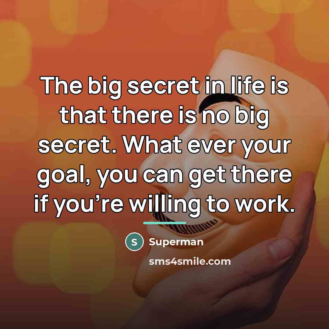 “The big secret in life is that there is no…” quote by Superman