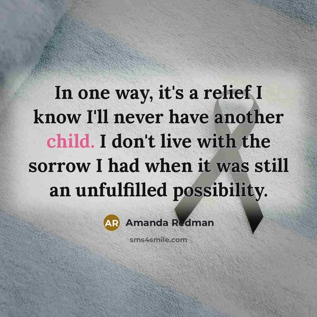 “In one way, it's a relief I know I'll never…” quote by Amanda Redman