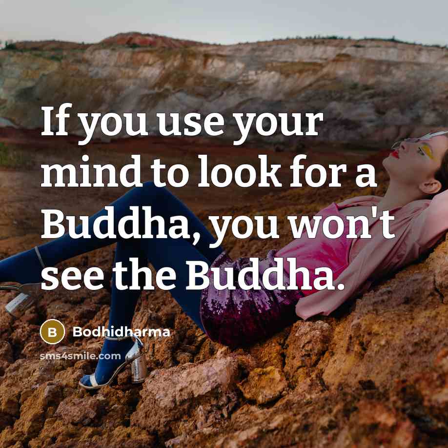 “If you use your mind to look for a Buddha,…” quote by Bodhidharma