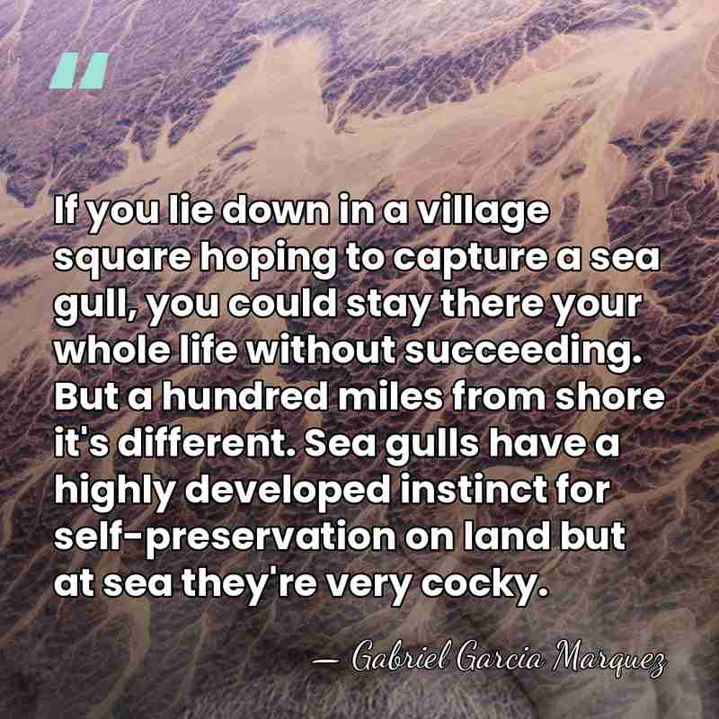 If you lie down in a village square hoping to capture a&hellip; - Gabriel Garcia Marquez