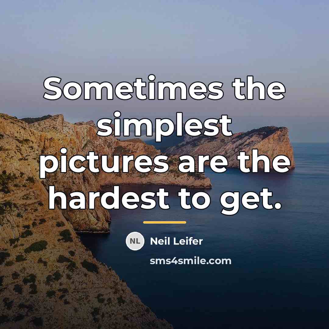 “Sometimes the simplest pictures are the hardest to get.…” quote by Neil Leifer