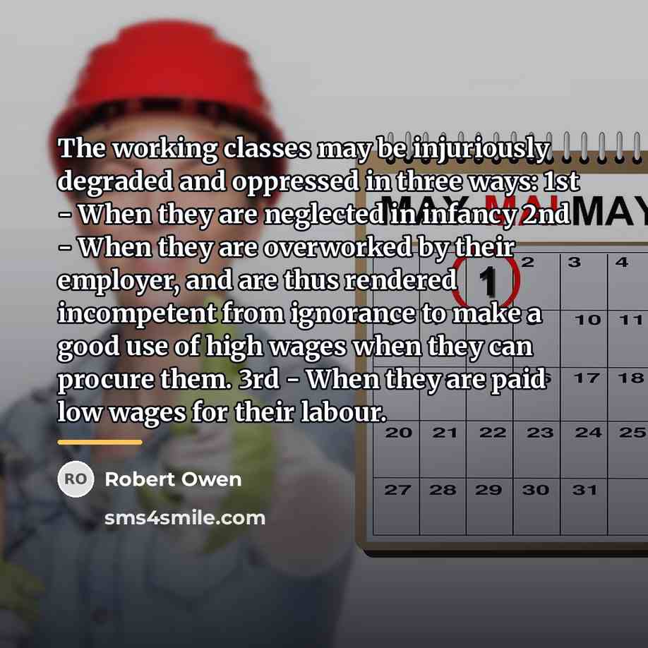 “The working classes may be injuriously degraded and oppressed in…” quote by Robert Owen