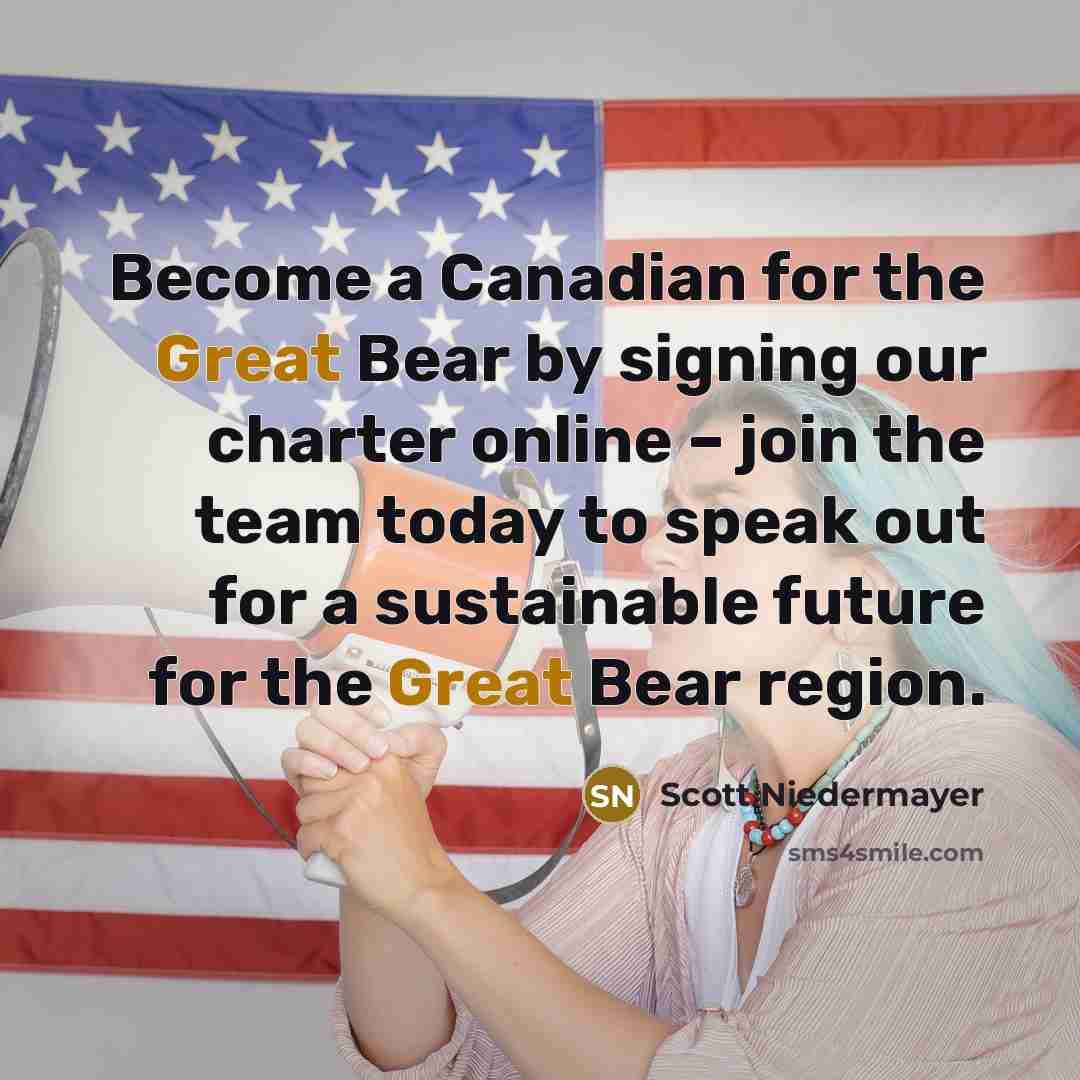 “Become a Canadian for the Great Bear by signing our…” quote by Scott Niedermayer