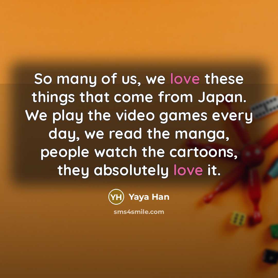 “So many of us, we love these things that come…” quote by Yaya Han