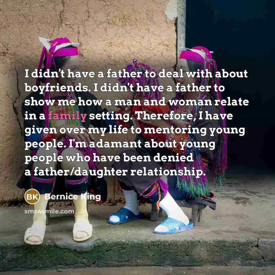 “I didn't have a father to deal with about boyfriends.…” quote by Bernice King