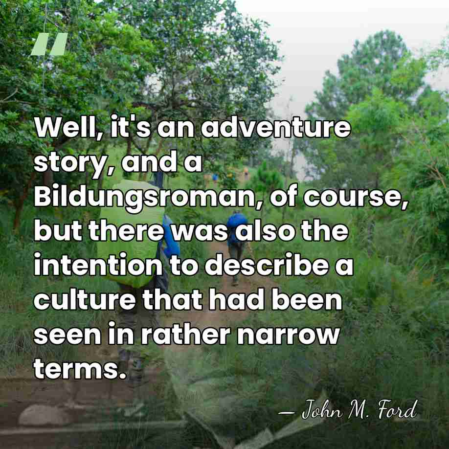 Well, it's an adventure story, and a Bildungsroman, of course, but there&hellip; - John M. Ford