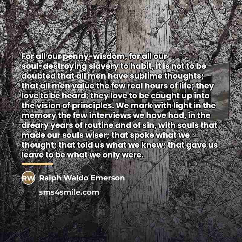 “For all our penny-wisdom, for all our soul-destroying slavery to…” quote by Ralph Waldo Emerson