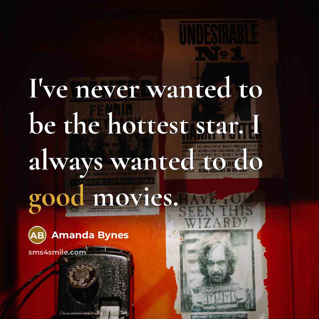 “I've never wanted to be the hottest star. I always…” quote by Amanda Bynes