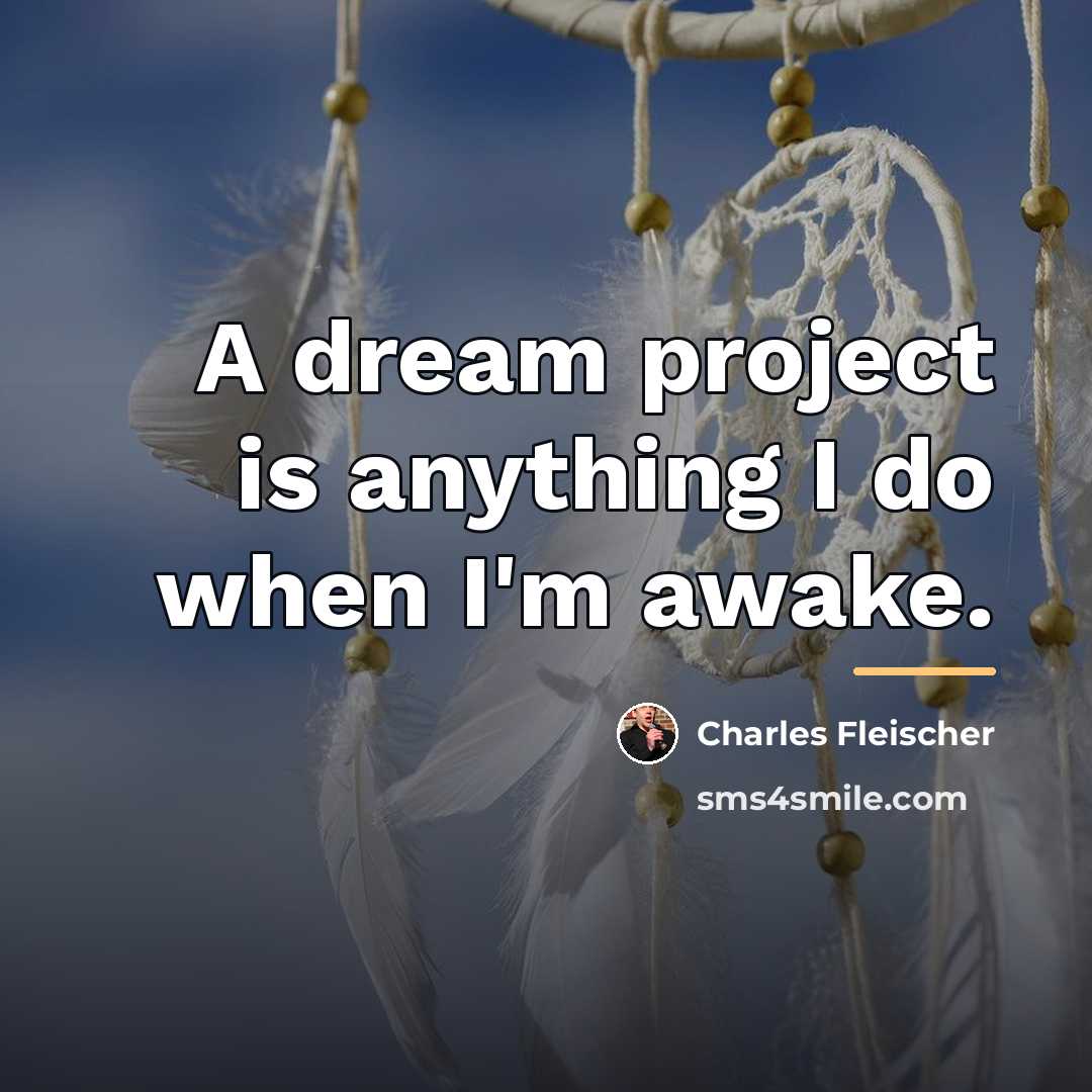 “A dream project is anything I do when I'm awake.…” quote by Charles Fleischer