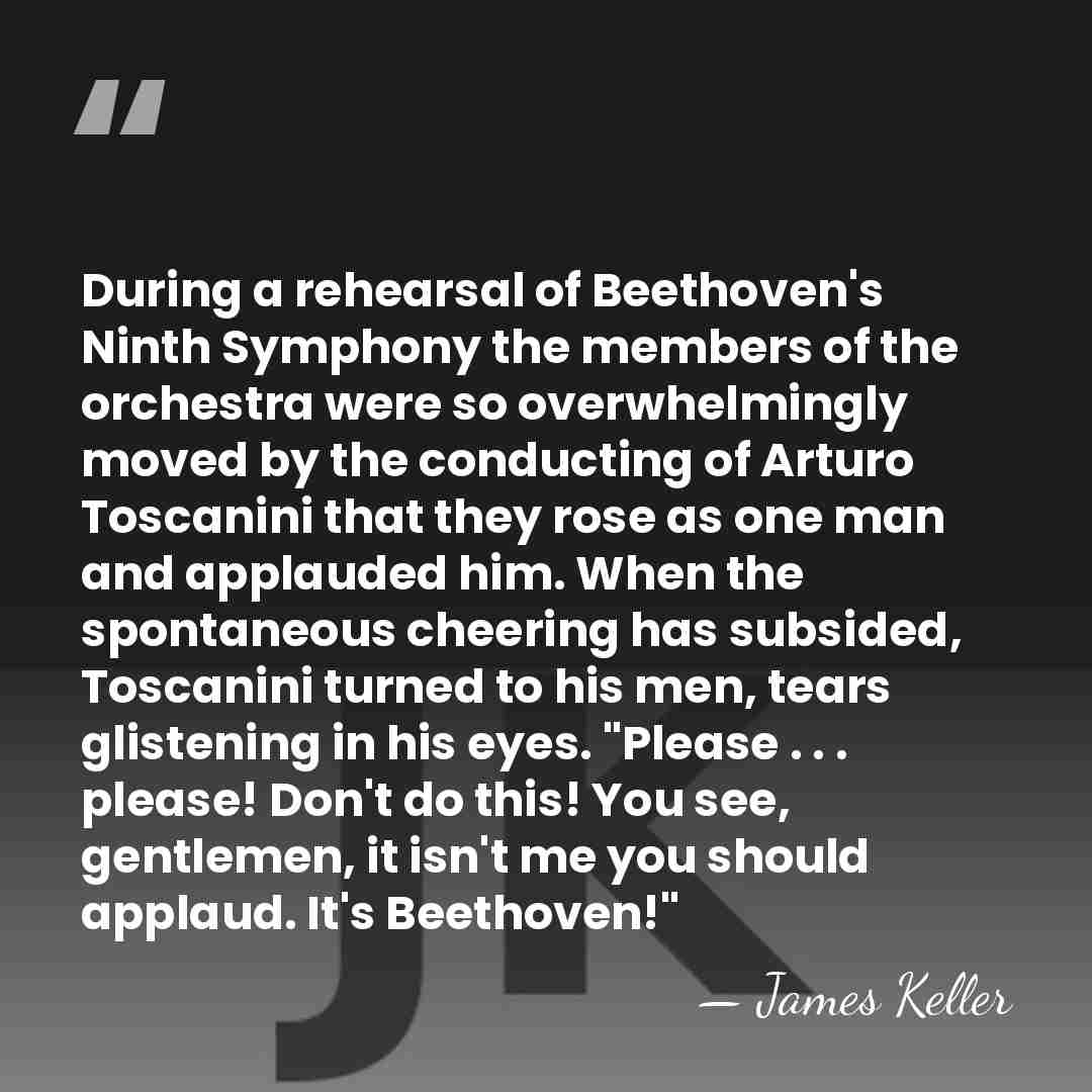 During a rehearsal of Beethoven's Ninth Symphony the members of the orchestra&hellip; - James Keller