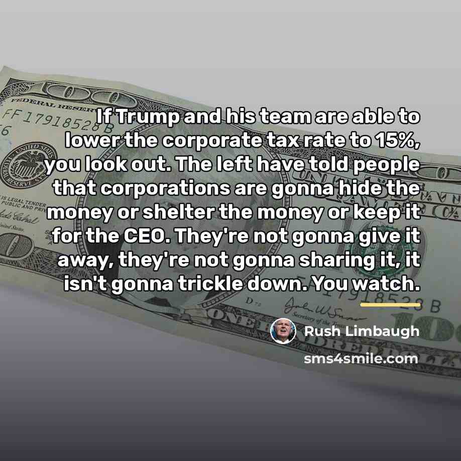 “If Trump and his team are able to lower the…” quote by Rush Limbaugh