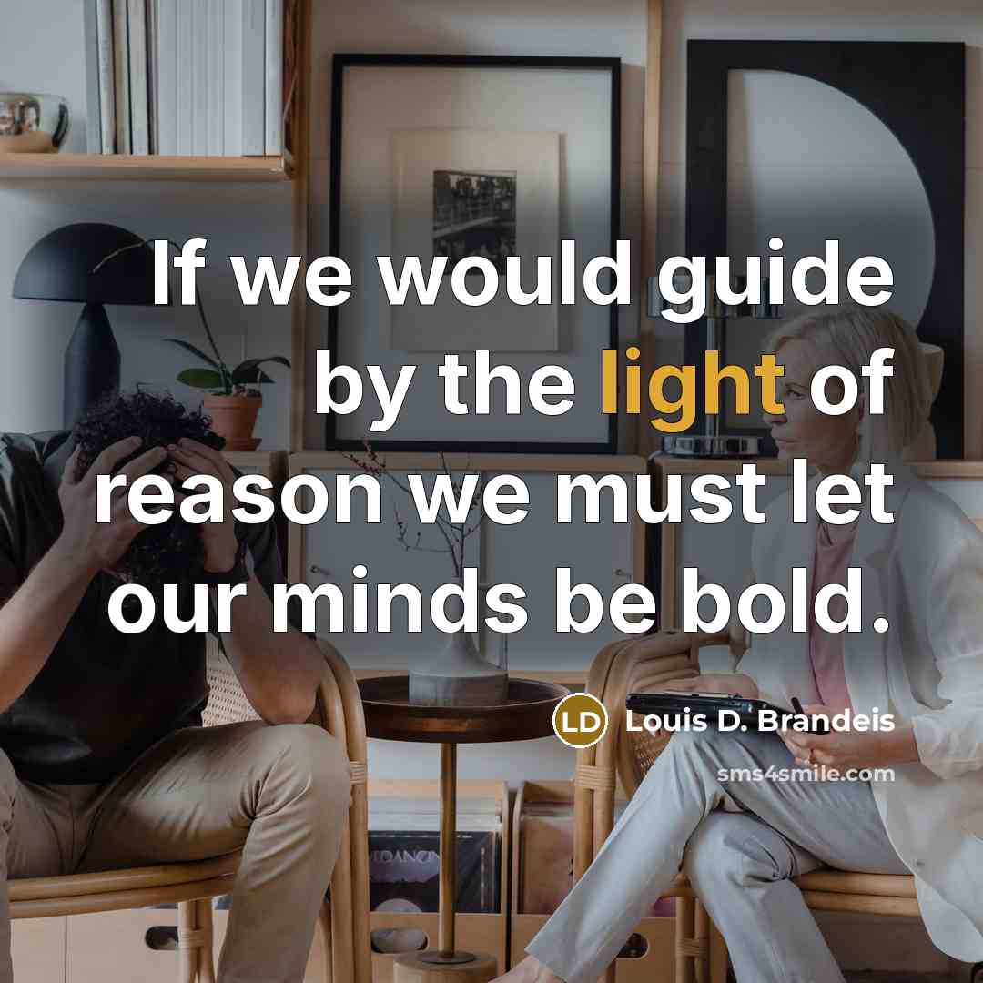 “If we would guide by the light of reason we…” quote by Louis D. Brandeis