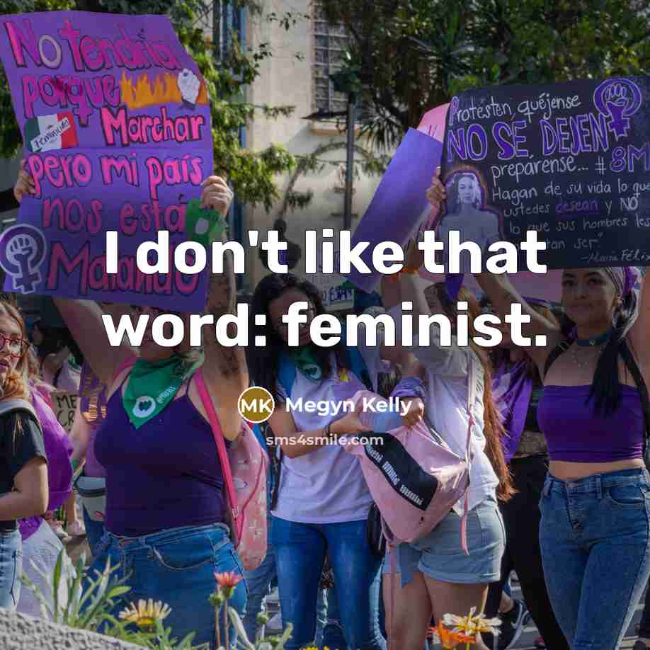 “I don't like that word: feminist.…” quote by Megyn Kelly