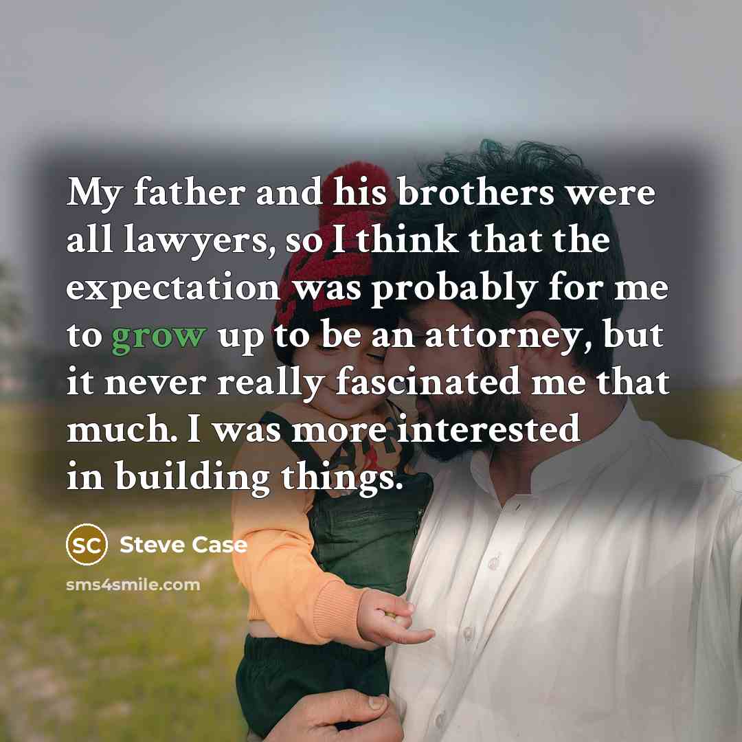 “My father and his brothers were all lawyers, so I…” quote by Steve Case