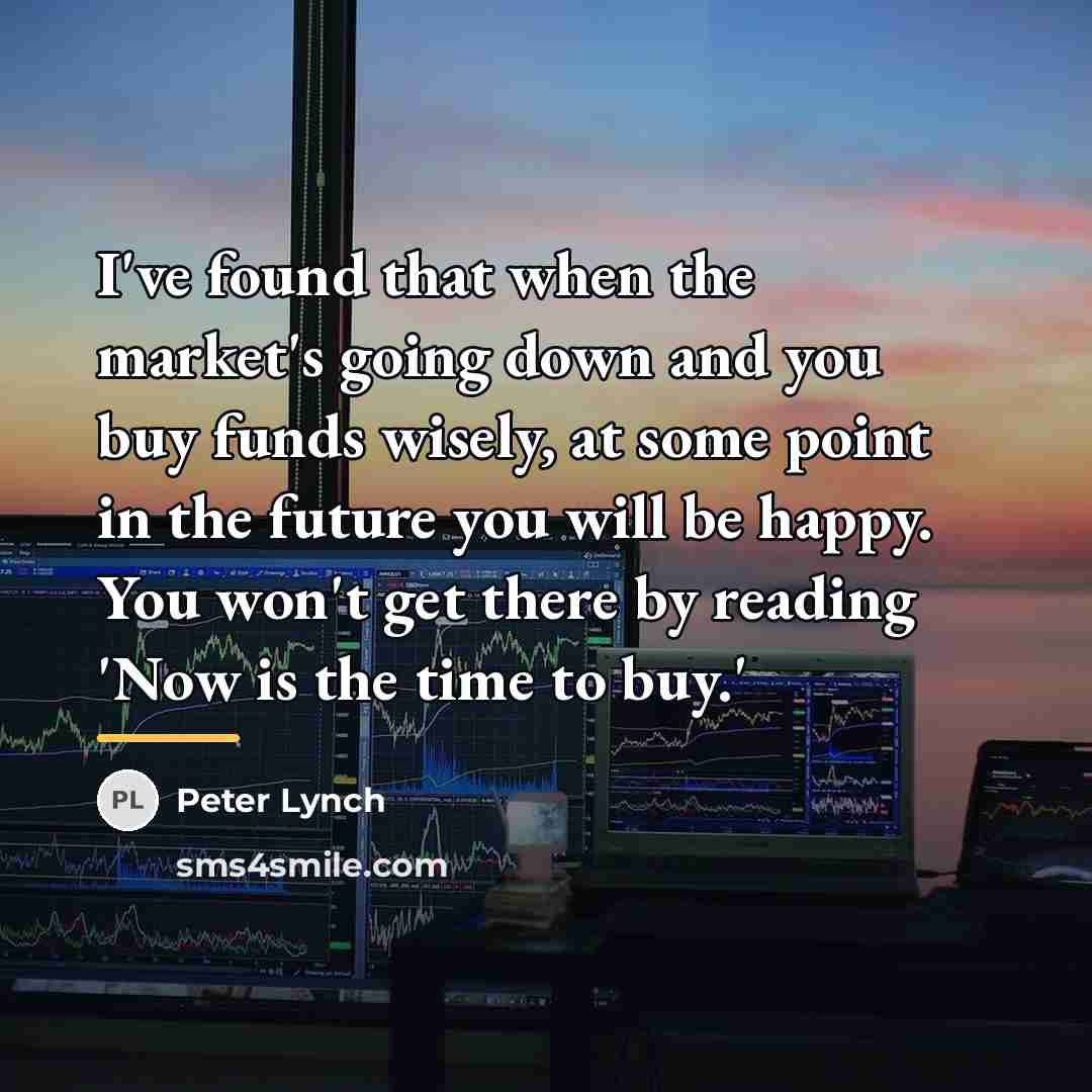 “I've found that when the market's going down and you…” quote by Peter Lynch