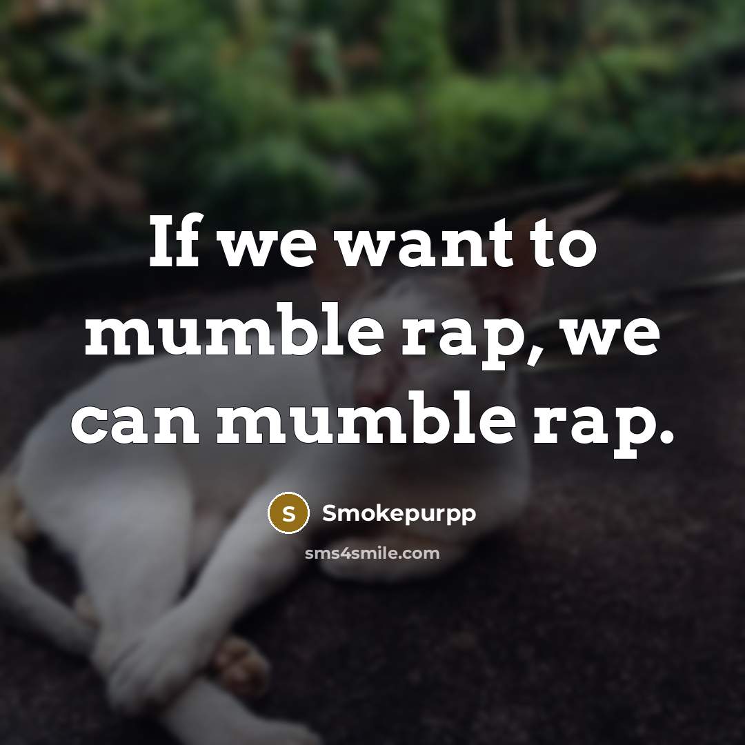 “If we want to mumble rap, we can mumble rap.…” quote by Smokepurpp