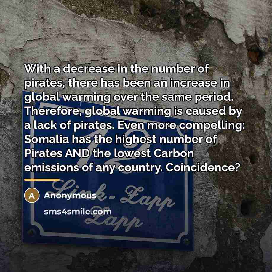 “With a decrease in the number of pirates, there has…” quote by Anonymous