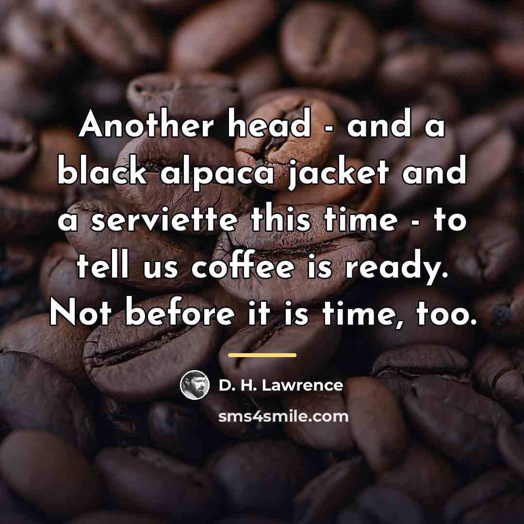 “Another head - and a black alpaca jacket and a…” quote by D. H. Lawrence