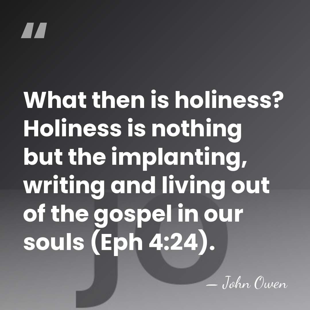 What then is holiness? Holiness is nothing but the implanting, writing and&hellip; - John Owen