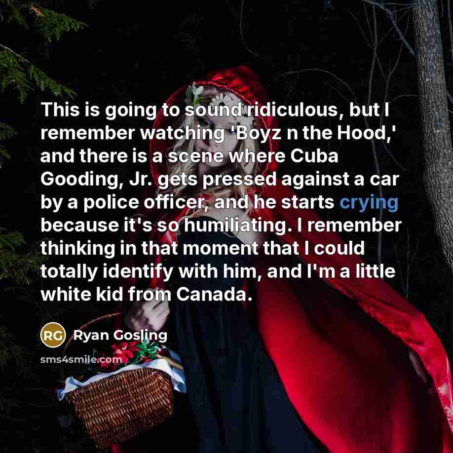 “This is going to sound ridiculous, but I remember watching…” quote by Ryan Gosling