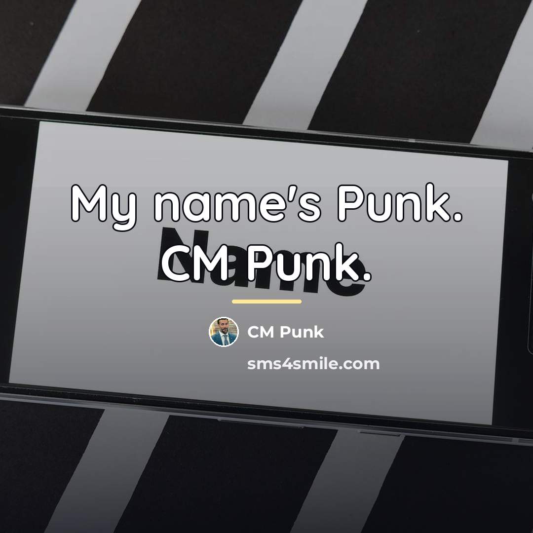 “My name's Punk. CM Punk.…” quote by CM Punk