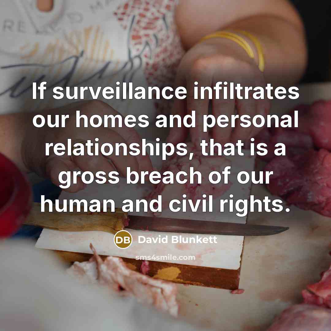 “If surveillance infiltrates our homes and personal relationships, that is…” quote by David Blunkett