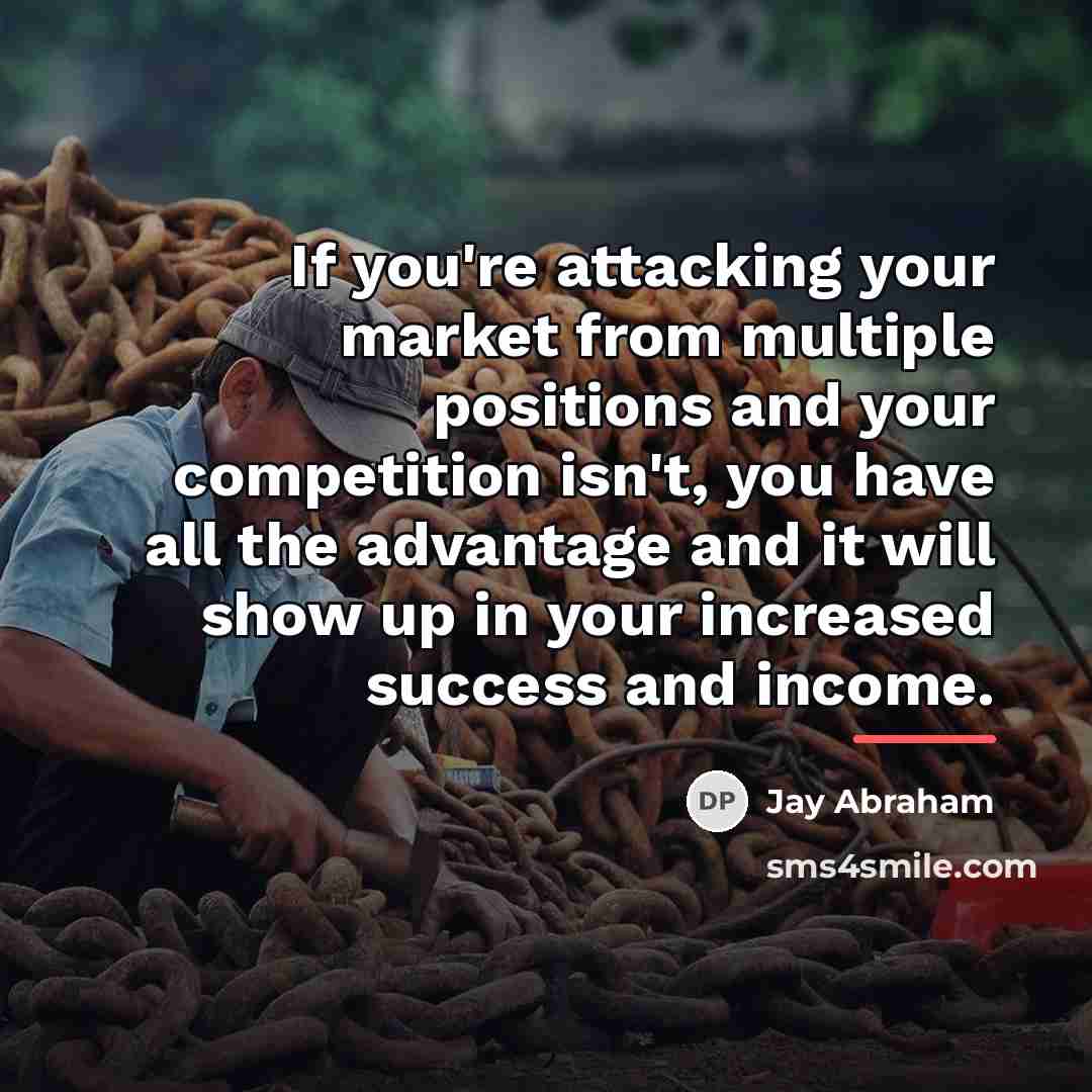 “If you're attacking your market from multiple positions and your…” quote by Jay Abraham