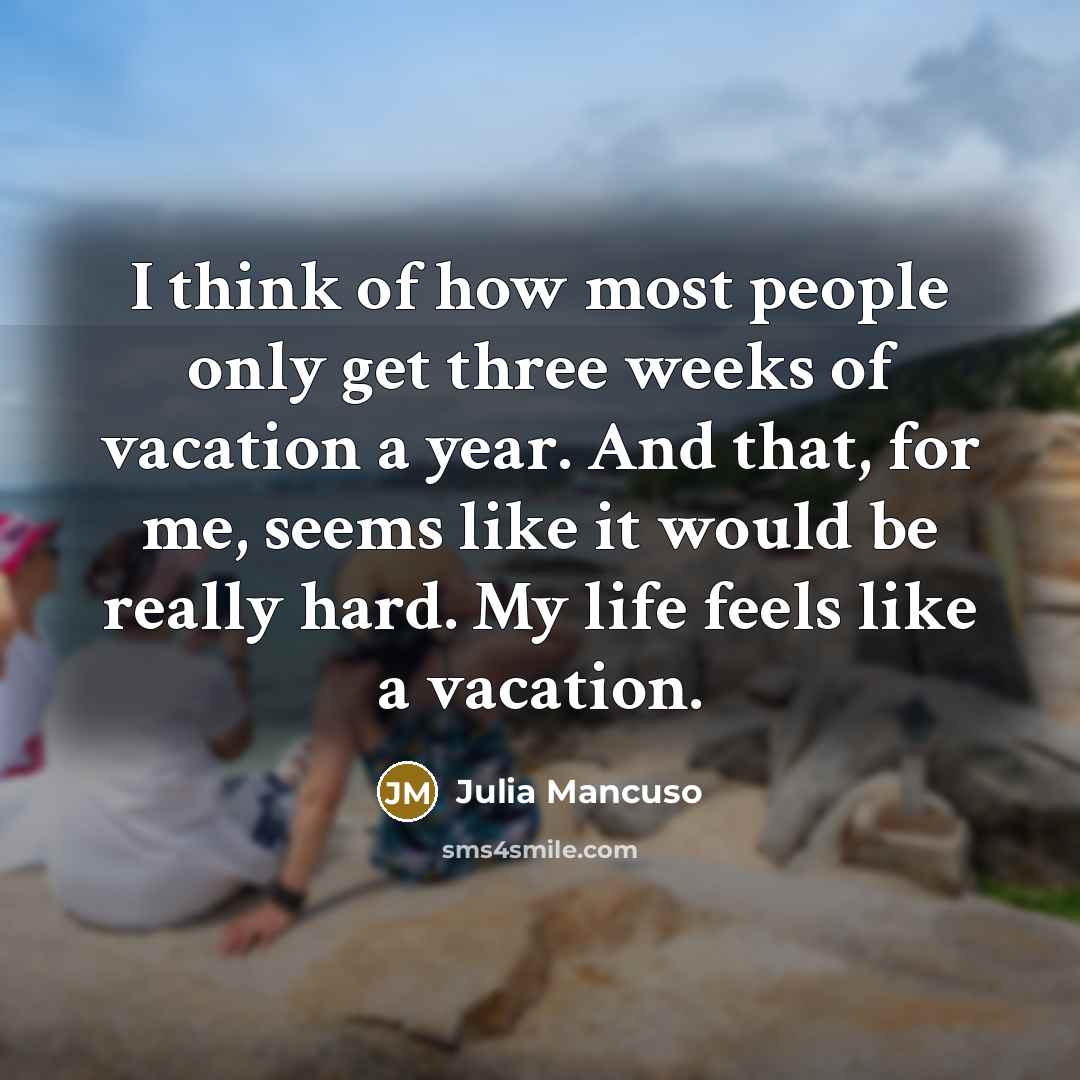 “I think of how most people only get three weeks…” quote by Julia Mancuso