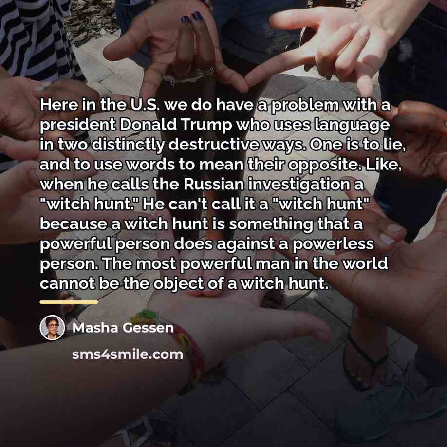 “Here in the U.S. we do have a problem with…” quote by Masha Gessen