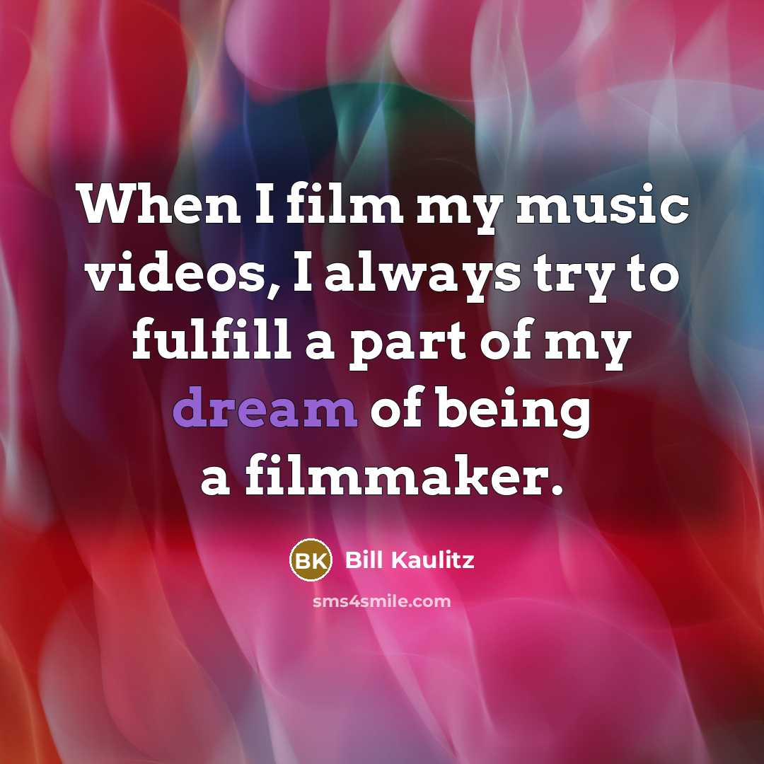 “When I film my music videos, I always try to…” quote by Bill Kaulitz