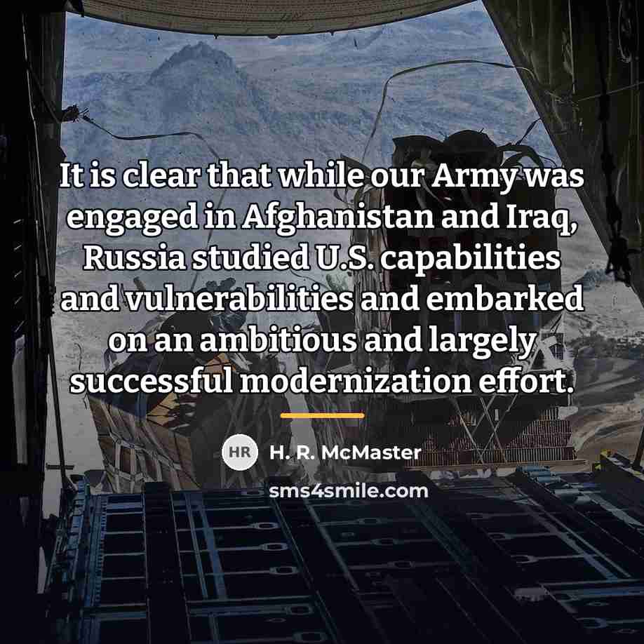 “It is clear that while our Army was engaged in…” quote by H. R. McMaster
