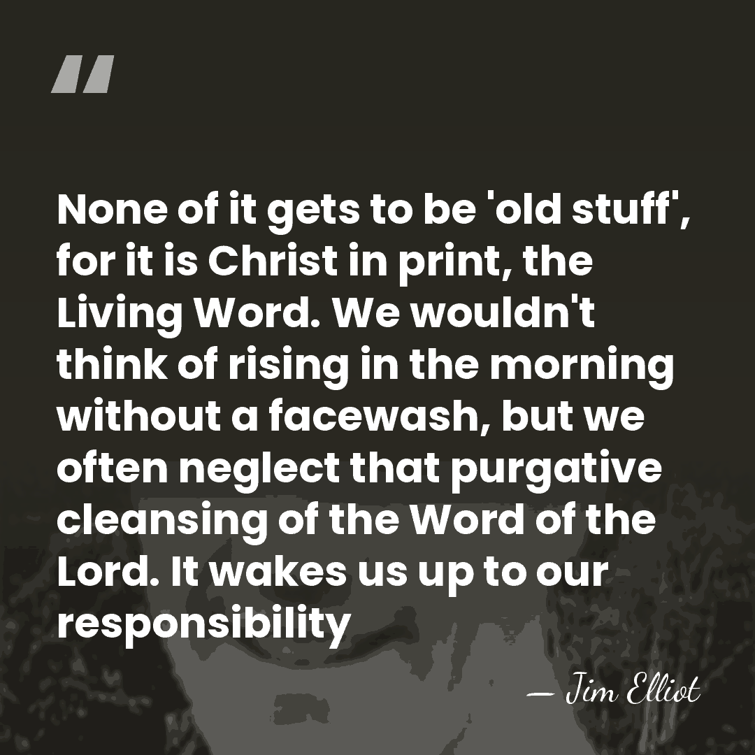 None of it gets to be 'old stuff', for it is Christ&hellip; - Jim Elliot