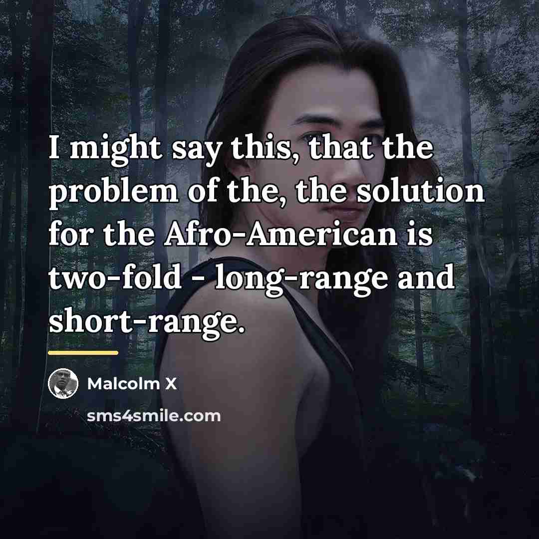 “I might say this, that the problem of the, the…” quote by Malcolm X