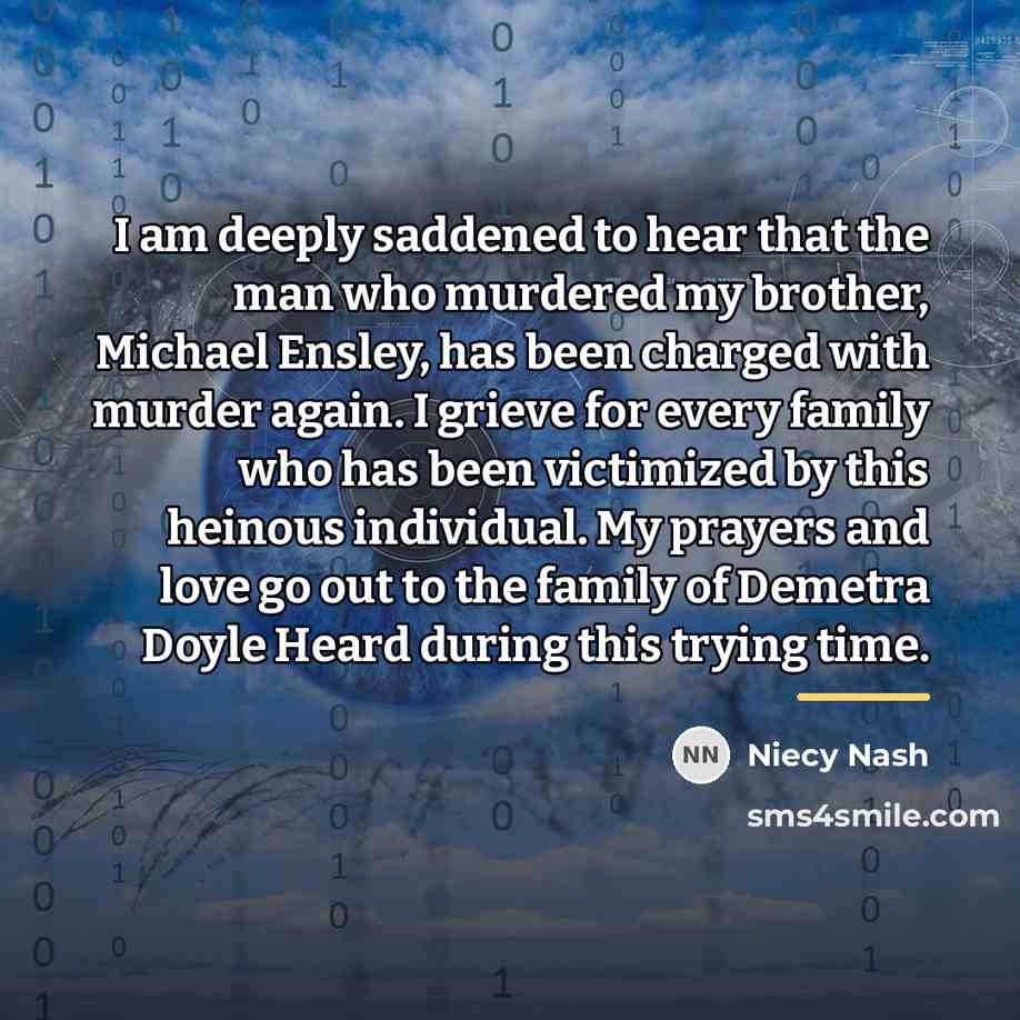 “I am deeply saddened to hear that the man who…” quote by Niecy Nash