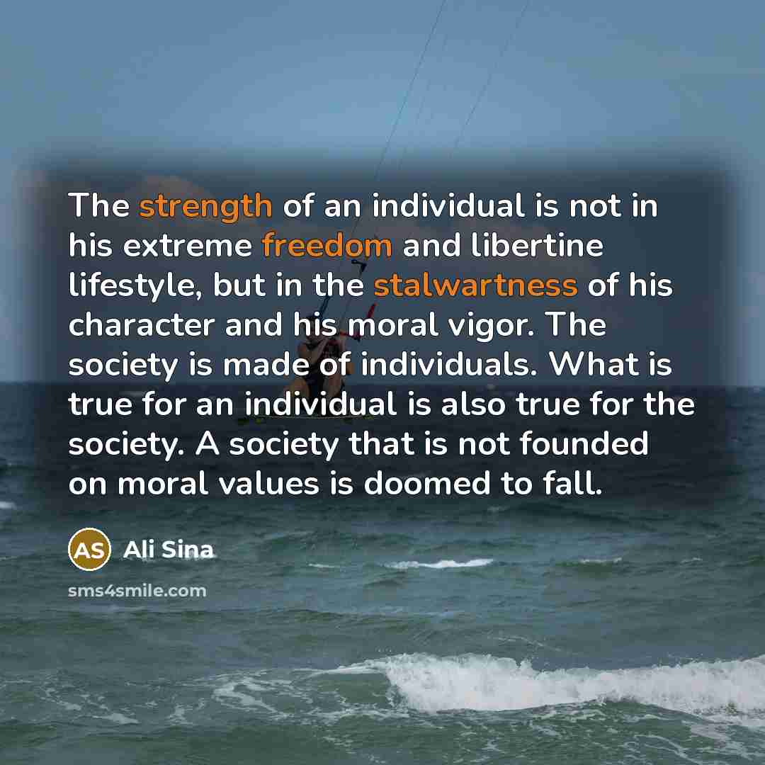 “The strength of an individual is not in his extreme…” quote by Ali Sina