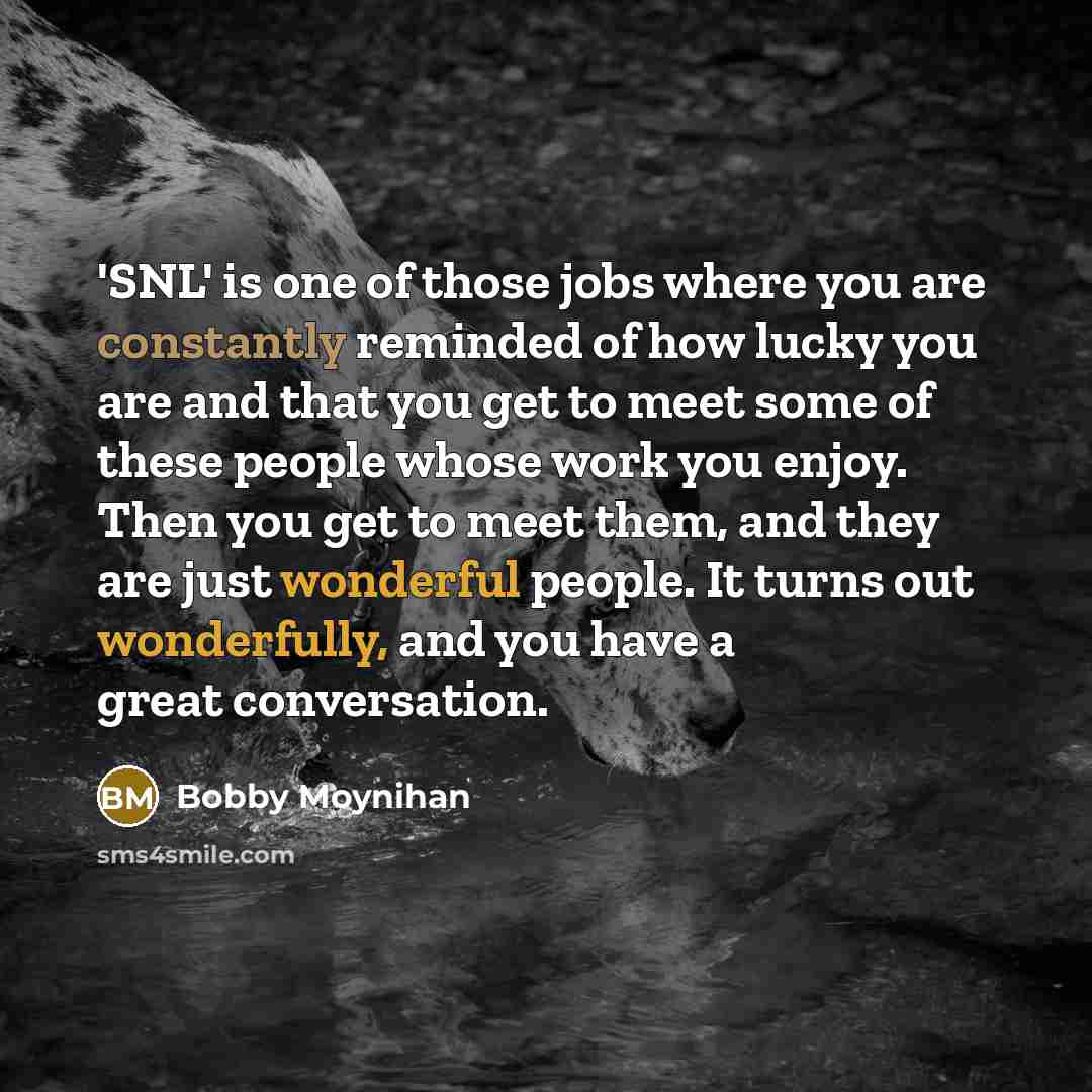 “'SNL' is one of those jobs where you are constantly…” quote by Bobby Moynihan