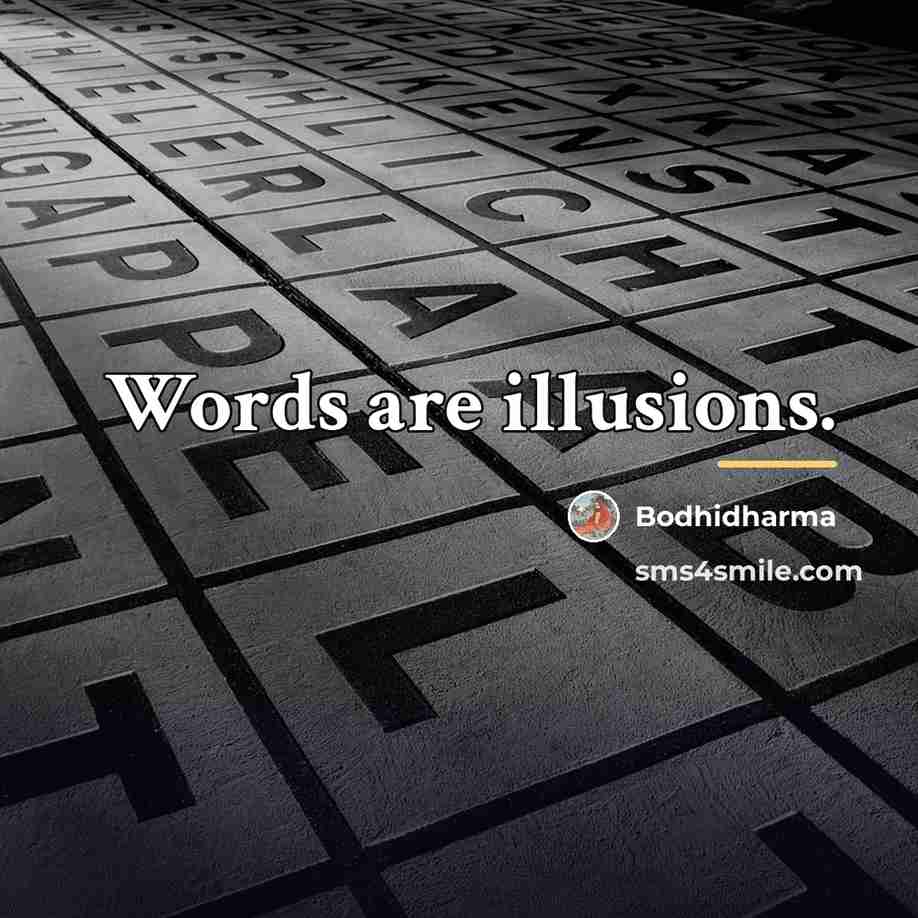 “Words are illusions.…” quote by Bodhidharma