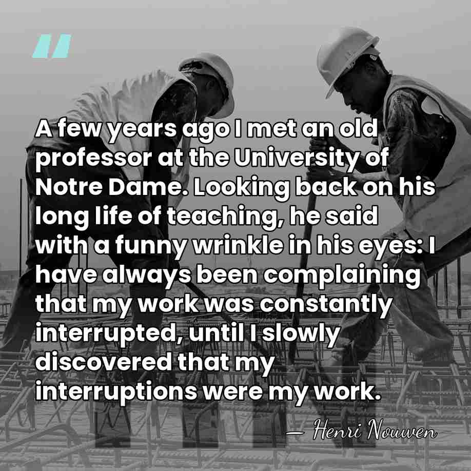 A few years ago I met an old professor at the University&hellip; - Henri Nouwen